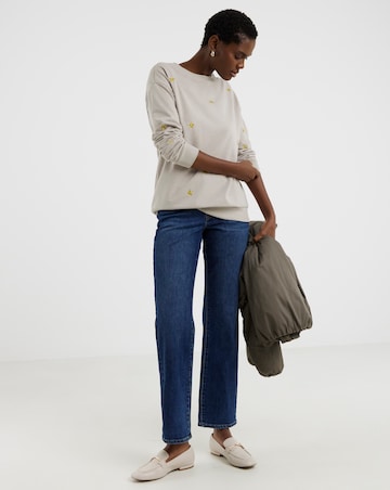 Star Metallic Embroidered Sweashirt