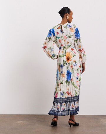 Joanna Hope Pleated Floral Maxi Dress