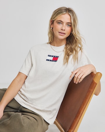 Tommy Jeans Relaxed Melange Flag Tee