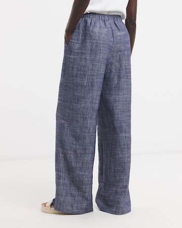Chambray Wide Leg Trouser
