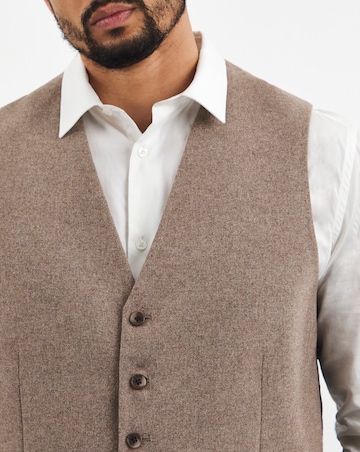 Oatmeal Donegal Regular Fit Waistcoat