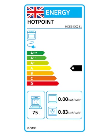 Hotpoint HDE6IDC2B1 60cm Electric Double Cooker Induction Hob - Black + Install