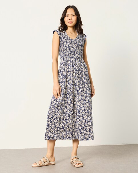 Fatface Demi Shells Jersey Midi Dress