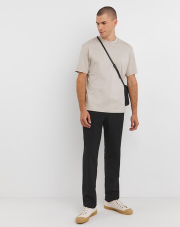 Relaxed Fit Supima Crew Neck T-Shirt- Stone