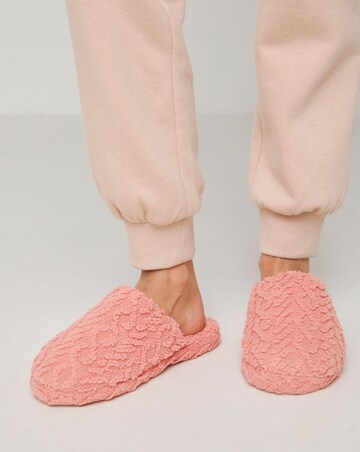 Garnet Patterned Mule Slipper - Wide Fit (E)