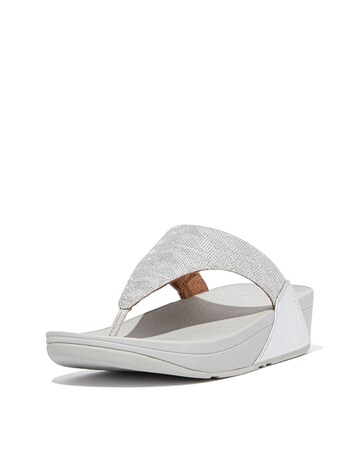 Fitflop Lulu Glitter Splash Toe Post Flip Flops D Fit