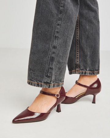 Heavenly Soles Corrine Two Part Pointed Toe Heeled Shoes - Wide Fit (E)