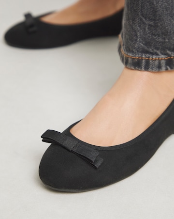 Simply Be Abundance Classic Bow Ballerina Shoes Extra Wide EEE Fit
