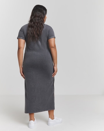 Simply Be Acid Wash Cotton Jersey T-Shirt Dress