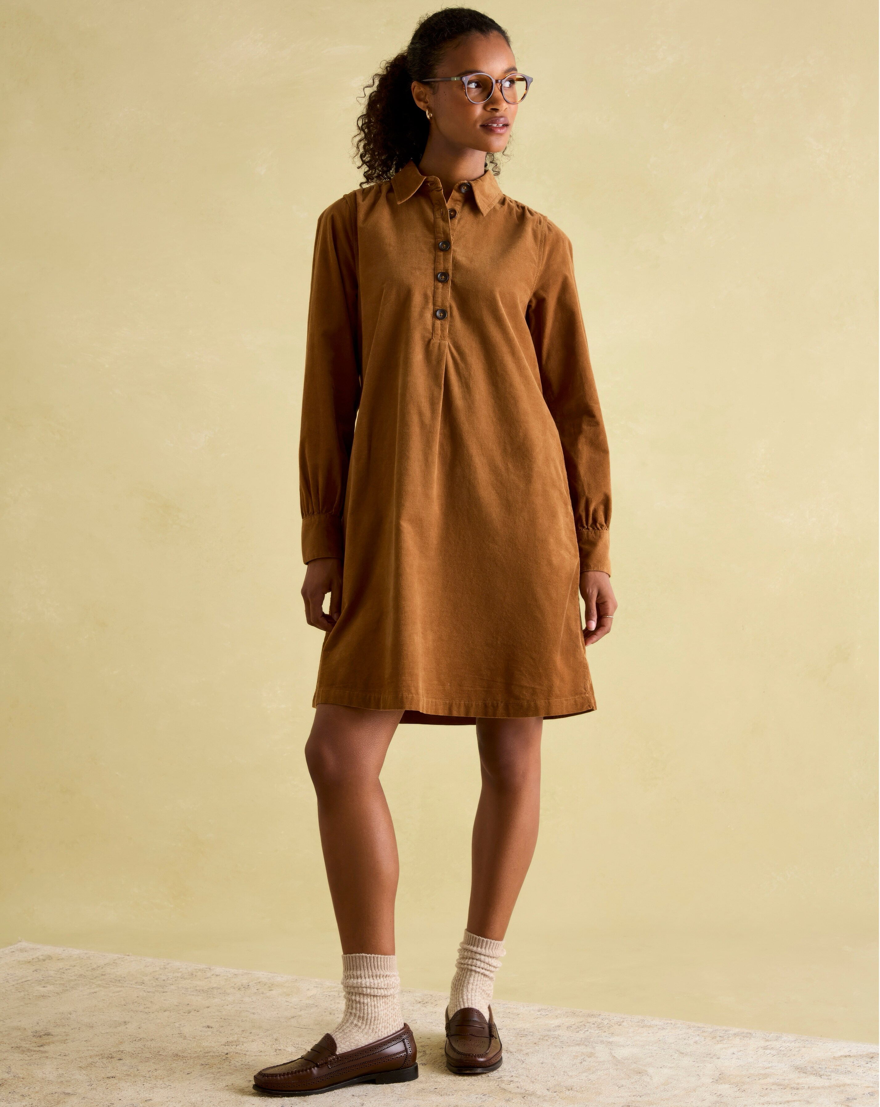 Joules Maple Corduroy Mini Dress | Ambrose Wilson