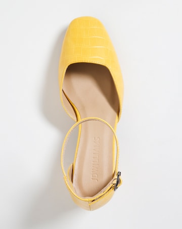 Two Part Block Heel Shoe - Wide Fit (E)