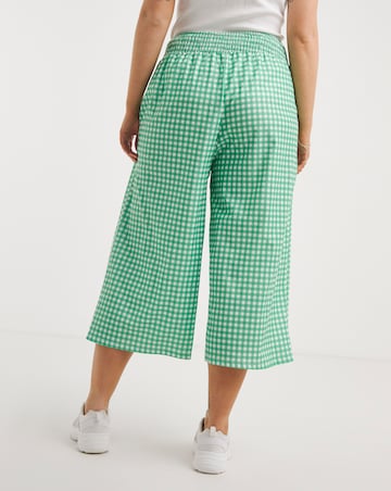 Gingham Textured Jersey Culotte