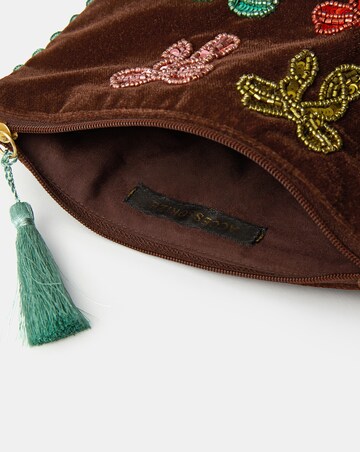 Accessorize Embellished Bow Velvet Pouch
