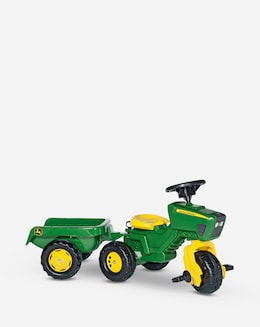 John Deere Trio Tractor with Electronic Steering Wheel and Detachable Trailer