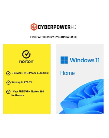 CyberpowerPC Eurus Gaming PC - Core i5-10400F RTX 3050 8GB RAM 500GB NVMe SSD