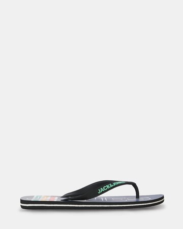 Jack & Jones Palm Print Flip Flop - Navy