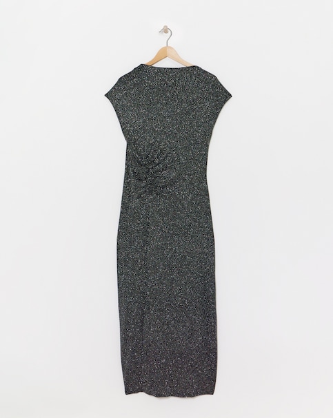Slash Neck Glitter Dress