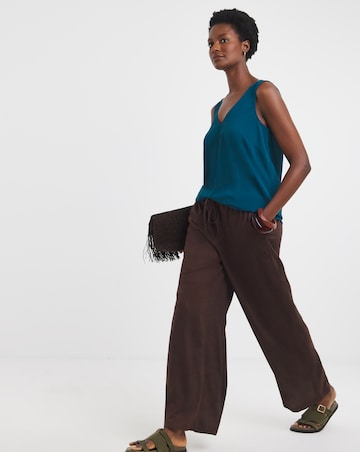 V Neck Woven Vest