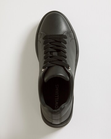 Leather Lace To Toe Flexi Sole Trainer - Wide Fit (E)