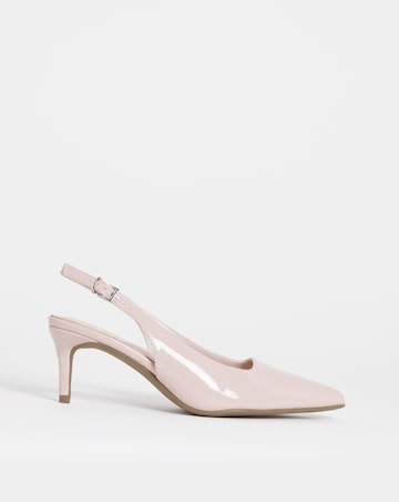 Aspen Pointy Toe Slingback Shoes - Wide Fit (E)