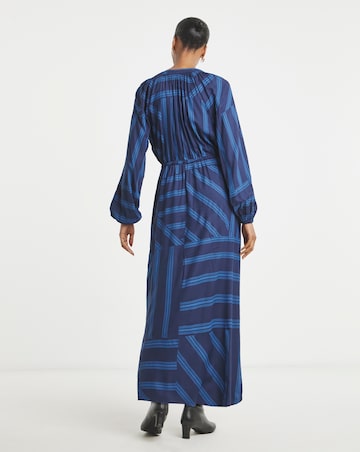 Long Sleeve Printed Maxi Dress