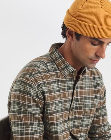 Cotton Rich Flannel Check Shirt Regular