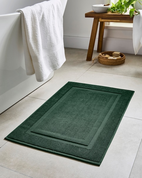 Egyptian Cotton Bath Mat - Forest Green