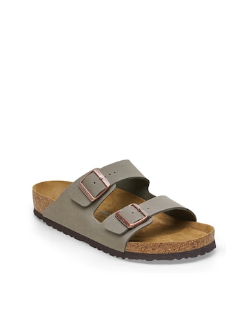 Birkenstock Classic Birkibuc Arizona Sandals - Stone