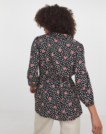 Multi Floral Button Front Shirt