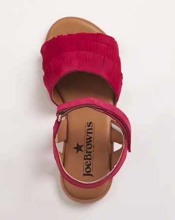 Joe Browns Tassel Fringe Sandals Extra Wide Fit