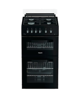Hotpoint HDG5GCB 50cm Gas Double Cooker - Black + installation