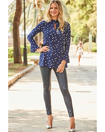 Sosandar Pleated Sleeve Top