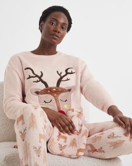 Pretty Secrets Christmas Giftable Fleece Pyjama Set &amp; Hot Water Bottle
