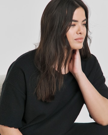 Black Brushed Waffle Lounge Set