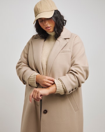 Mocha Faux Wool Maxi Coat