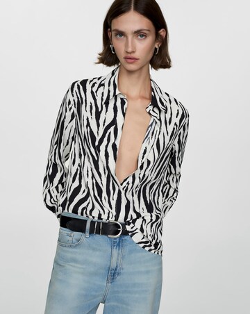 Mango Zebra Printed Flowy Shirt