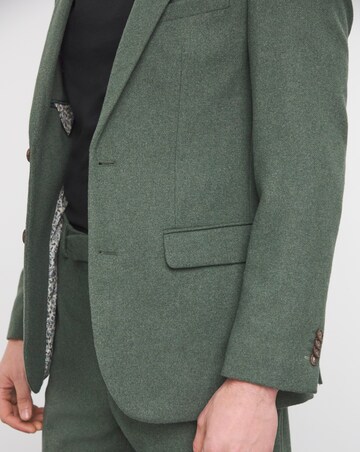 Green Wool Blend Suit Jacket