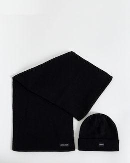 Jack &amp; Jones Beanie &amp; Scarf Giftbox - Black