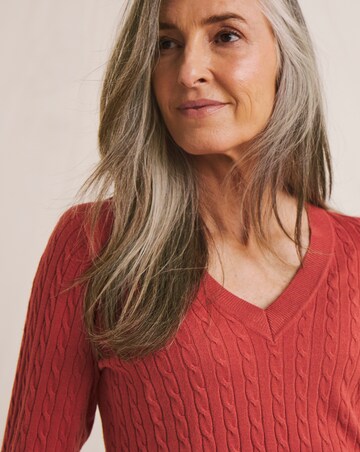 Julipa Cable V Neck Jumper