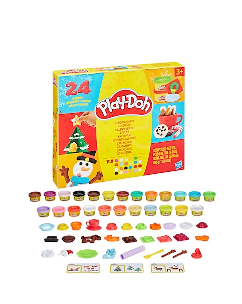 Play-Doh Holiday Advent Calendar, 24 Days of Surprise Toys for Kids 3+