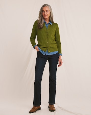 Julipa Cable Crew Neck Cardigan