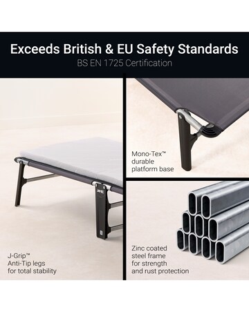 Jay-Be Compact Folding Bed with Mattress - Single