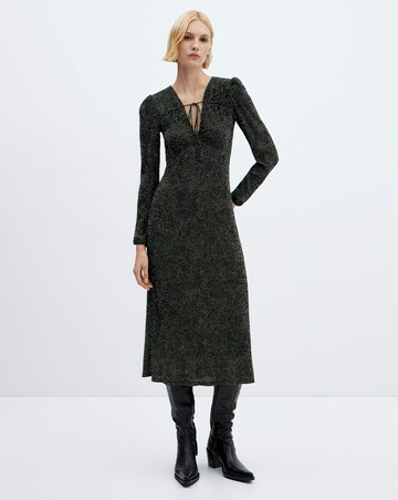 Mango Printed Bow Tie Dress