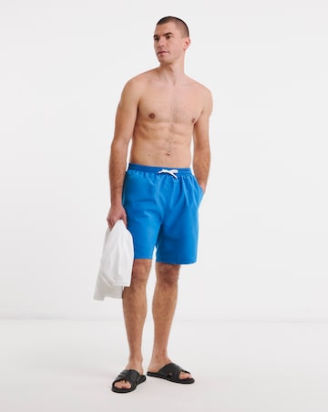 Cobalt Blue Plain Swim Shorts Long