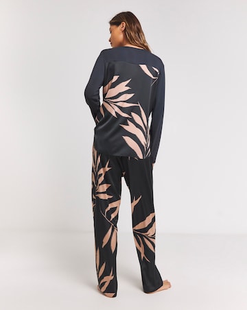 Figleaves Stretch Satin And Jersey Pyjama Set
