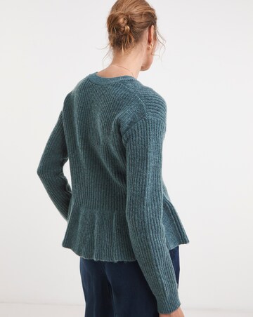 V Neck Peplum Jumper