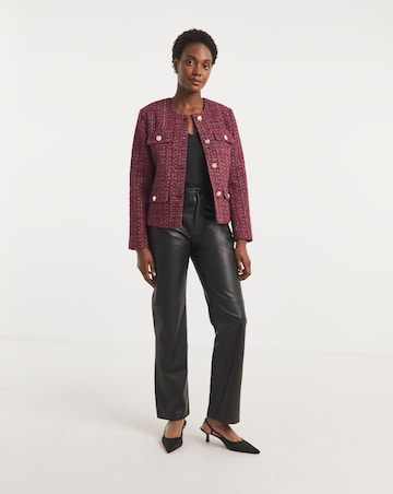 Burgundy Boucle Jacket