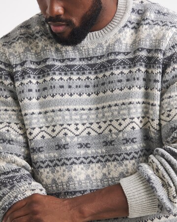 Knitted Fairisle Crew Neck Jumper