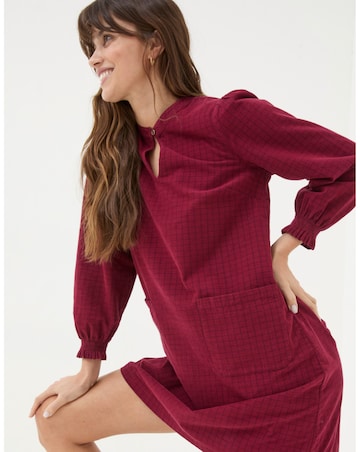 FatFace Fran Cord Check Dress