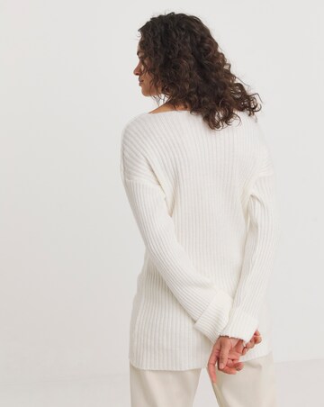 V Neck Ribbed Tunic